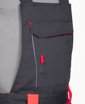 Obrázek z ARDON NEON Pracovní kalhoty s laclem šedo-červené prodloužené 