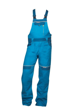 Obrázek COOL TREND Pracovní kalhoty s laclem středně modré zkrácené