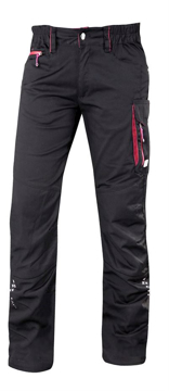 Obrázek ARDON FLORET Dámské pracovní kalhoty do pasu černo / růžové