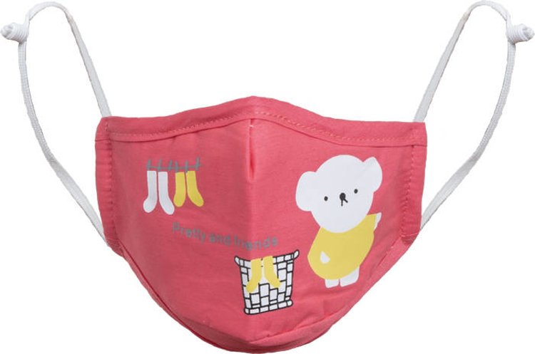 Obrázek z Cerva POTTS KIDS Dětská bavlněná rouška růžová 