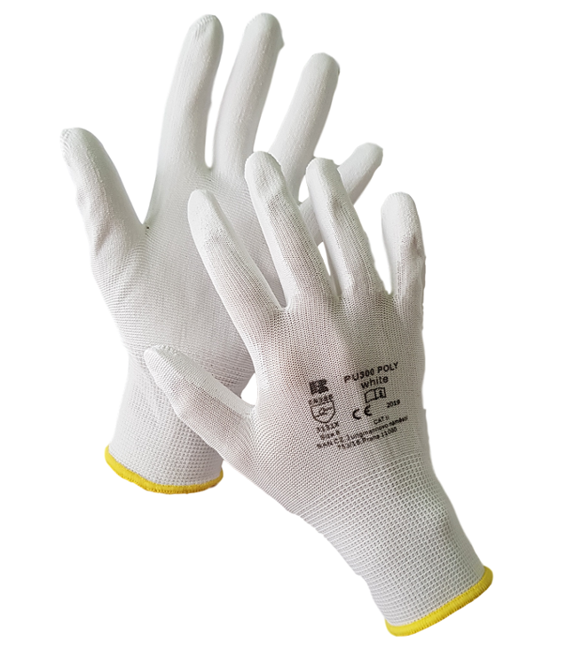 Obrázek z BAN POLY PU300 03133 Máčené pracovní rukavice bílé 