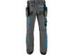 Obrázek z CXS NAOS Montérkové kalhoty šedo-černé, HV modré doplňky 