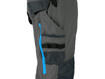 Obrázek z CXS NAOS Montérkové kalhoty šedo-černé, HV modré doplňky 
