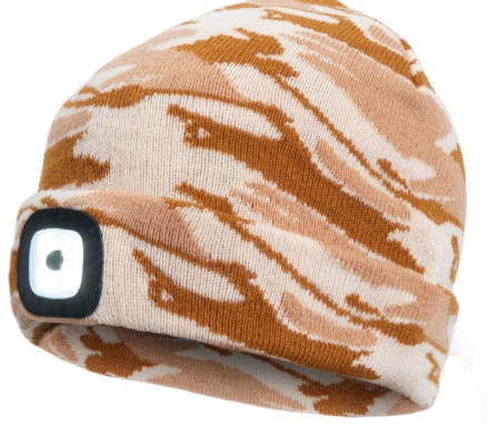 Obrázek Cerva DEEL LED čepice s lampou béžová kamufláž