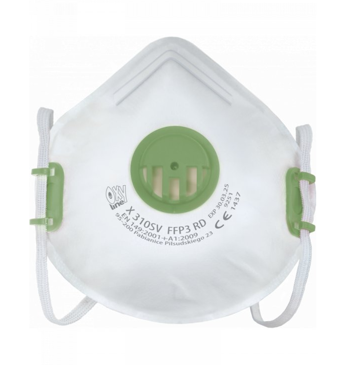 Obrázek z OxyLine X310 SV FFP3 Respirátor tvarovaný s ventilkem 