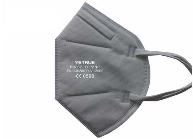 Obrázek z Yetrue Respirátor FFP2 bez ventilku šedý 