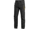 Obrázek z CXS AKRON Pánské kalhoty do pasu, softshell, černé s HV žluto/oranžovými doplňky 