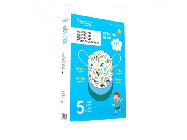 Obrázek z Promedor Dětský Respirátor FFP2 motiv chlapec 5 ks - vyrobeno v ČR 