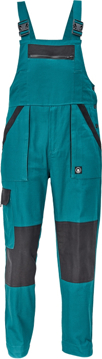 Obrázek Cerva MAX NEO Pracovní kalhoty s laclem zeleno /černé
