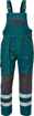 Obrázek z Cerva MAX NEO REFLEX Pracovní kalhoty s laclem zeleno / černé 