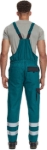 Obrázek z Cerva MAX NEO REFLEX Pracovní kalhoty s laclem zeleno / černé 