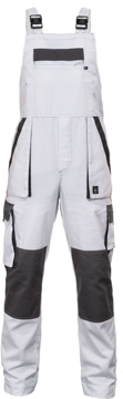 Obrázek Červa MAX SUMMER Pracovní kalhoty s laclem bílo / šedé