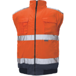 Obrázek z Cerva CLOVELLY pilot bunda HV oranžová/navy Reflexní bunda zimní 