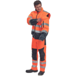 Obrázek z Cerva CLOVELLY pilot bunda HV oranžová/navy Reflexní bunda zimní 