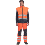 Obrázek z Cerva CLOVELLY pilot bunda HV oranžová/navy Reflexní bunda zimní 