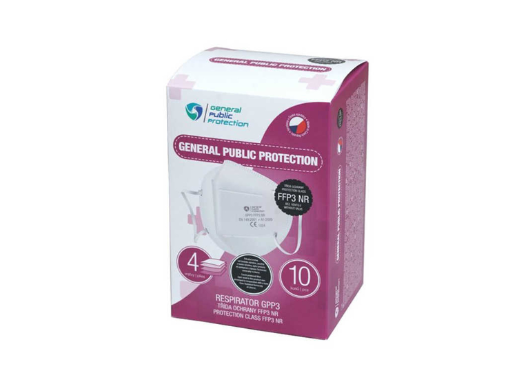 Obrázek z General Public Protection respirátor FFP3 10ks 