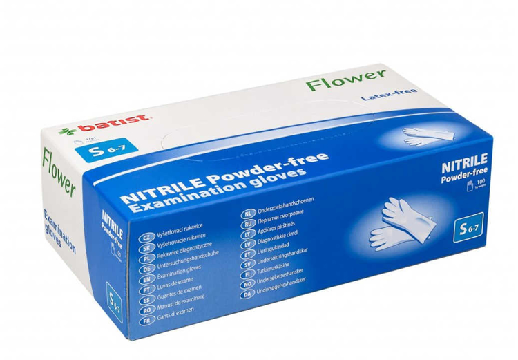 Obrázek z BATIST Jednorázové nitrilové rukavice bez pudru 200 ks 