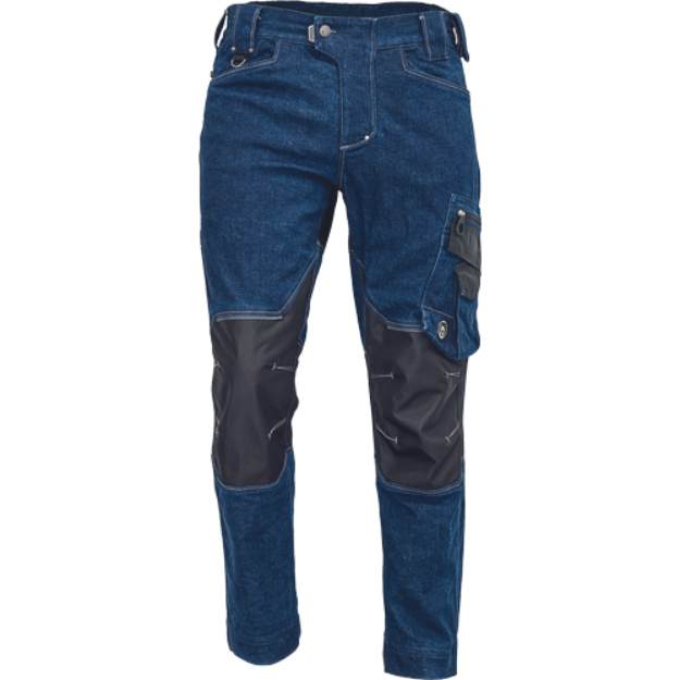 Obrázek z Cerva NEURUM DENIM Pracovní kalhoty do pasu tmavě modré 