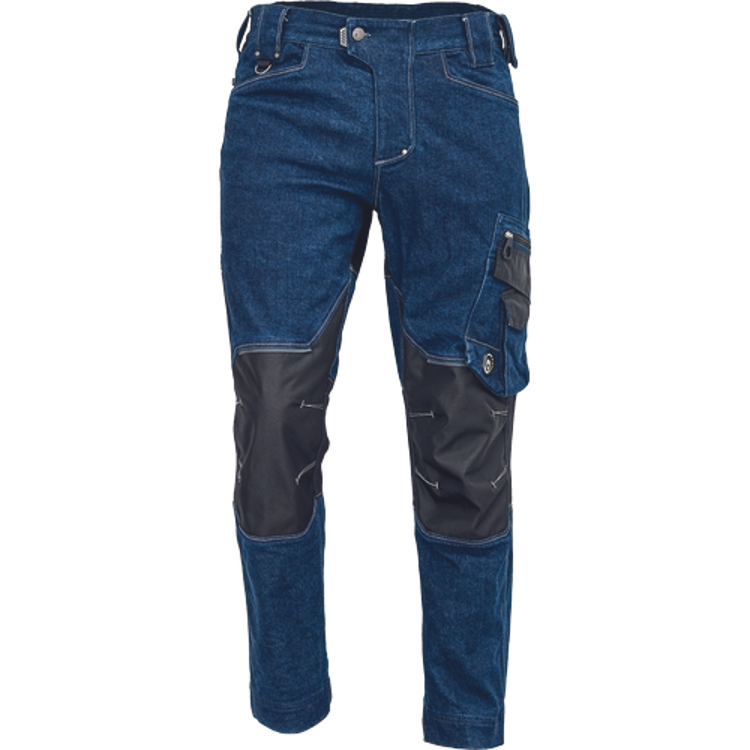 Obrázek z Cerva NEURUM DENIM Pracovní kalhoty do pasu tmavě modré 