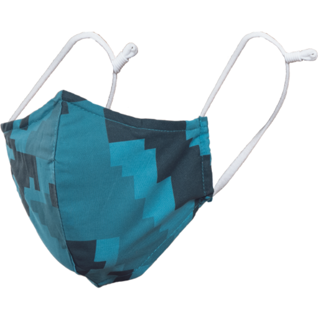 Obrázek z Cerva NEURUM CAMOUFLAGE Bavlněná rouška petrolejová 