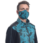 Obrázek z Cerva NEURUM CAMOUFLAGE Bavlněná rouška petrolejová 