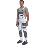 Obrázek z Cerva DAYBORO Pracovní kalhoty s laclem bílá / šedá 