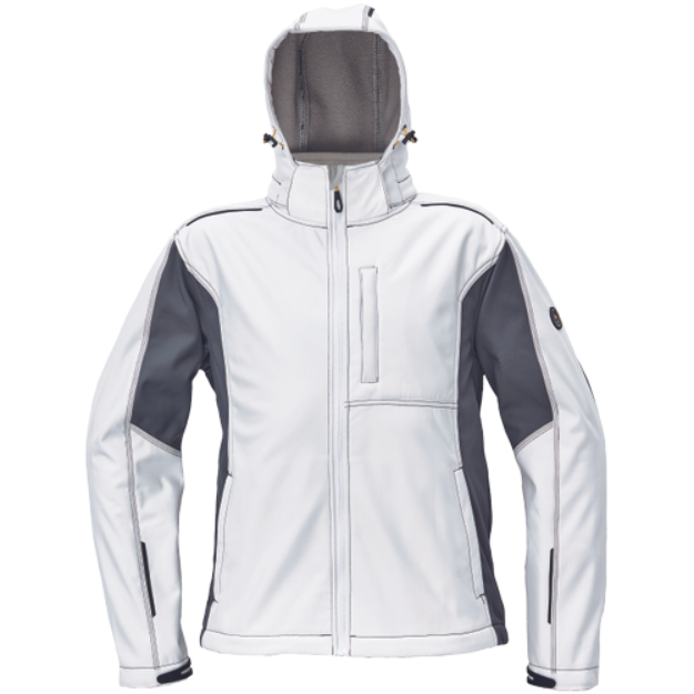 Obrázek z Cerva DAYBORO Pánská softshellová bunda bílá / šedá 