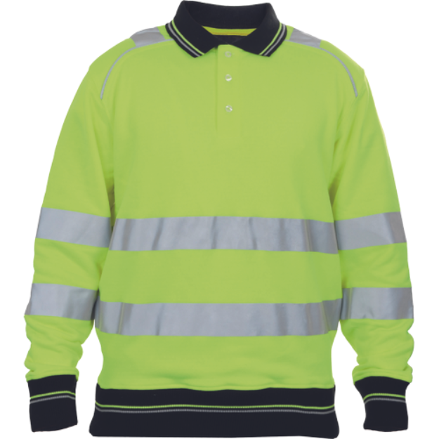 Obrázek z KNOXFIELD HI-VIS Reflexní polo mikina žlutá 