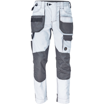 Obrázek Cerva DAYBORO Pracovní kalhoty do pasu bílá / šedá