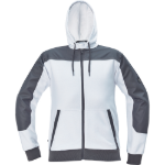 Obrázek z Cerva CREMORNE Pracovní mikina s kapucí bílá / šedá 