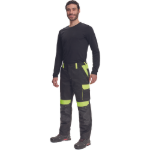 Obrázek z Cerva MAX VIVO Pracovní kalhoty do pasu černo / žluté 