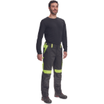 Obrázek z Cerva MAX VIVO Pracovní kalhoty do pasu černo / žluté 