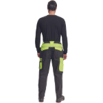 Obrázek z Cerva MAX VIVO Pracovní kalhoty do pasu černo / žluté 
