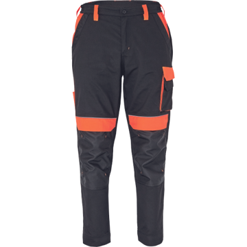 Obrázek Cerva MAX VIVO Pracovní kalhoty do pasu černo / oranžové