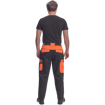 Obrázek z Cerva MAX VIVO Pracovní kalhoty do pasu černo / oranžové 
