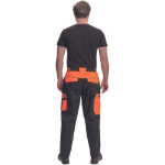 Obrázek z Cerva MAX VIVO Pracovní kalhoty do pasu černo / oranžové 