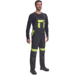 Obrázek z Cerva MAX VIVO Pracovní kalhoty s laclem černo / žluté 