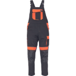 Obrázek z Cerva MAX VIVO Pracovní kalhoty s laclem černo / oranžové 