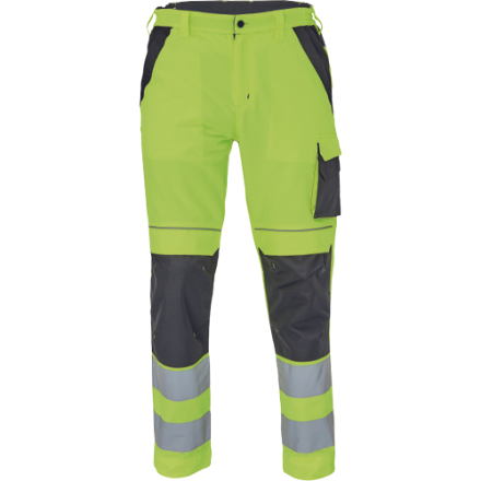 Obrázek Cerva MAX VIVO HI-VIS Pracovní kalhoty do pasu žluté
