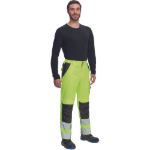 Obrázek z Cerva MAX VIVO HI-VIS Pracovní kalhoty do pasu žluté 