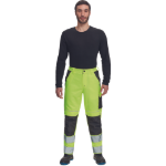 Obrázek z Cerva MAX VIVO HI-VIS Pracovní kalhoty do pasu žluté 