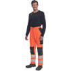Obrázek z Cerva MAX VIVO HI-VIS Pracovní kalhoty do pasu oranžové 