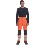 Obrázek z Cerva MAX VIVO HI-VIS Pracovní kalhoty do pasu oranžové 