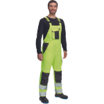 Obrázek z Cerva MAX VIVO HI-VIS Pracovní kalhoty s laclem žluté 