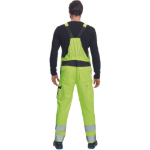 Obrázek z Cerva MAX VIVO HI-VIS Pracovní kalhoty s laclem žluté 