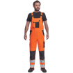 Obrázek z Cerva MAX VIVO HI-VIS Pracovní kalhoty s laclem oranžové 
