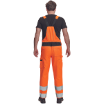 Obrázek z Cerva MAX VIVO HI-VIS Pracovní kalhoty s laclem oranžové 