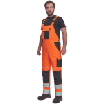 Obrázek z Cerva MAX VIVO HI-VIS Pracovní kalhoty s laclem oranžové 