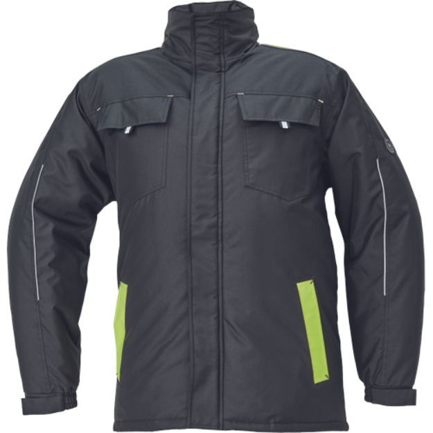 Obrázek z Cerva MAX VIVO Pánská zimní bunda černo / žlutá 