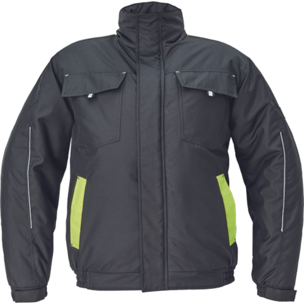 Obrázek z Cerva MAX VIVO Pánská pilot bunda černo / žlutá 